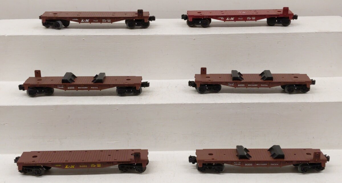 Assorted Lionel O Scale Flatcars [6] #9121 #9302 EX