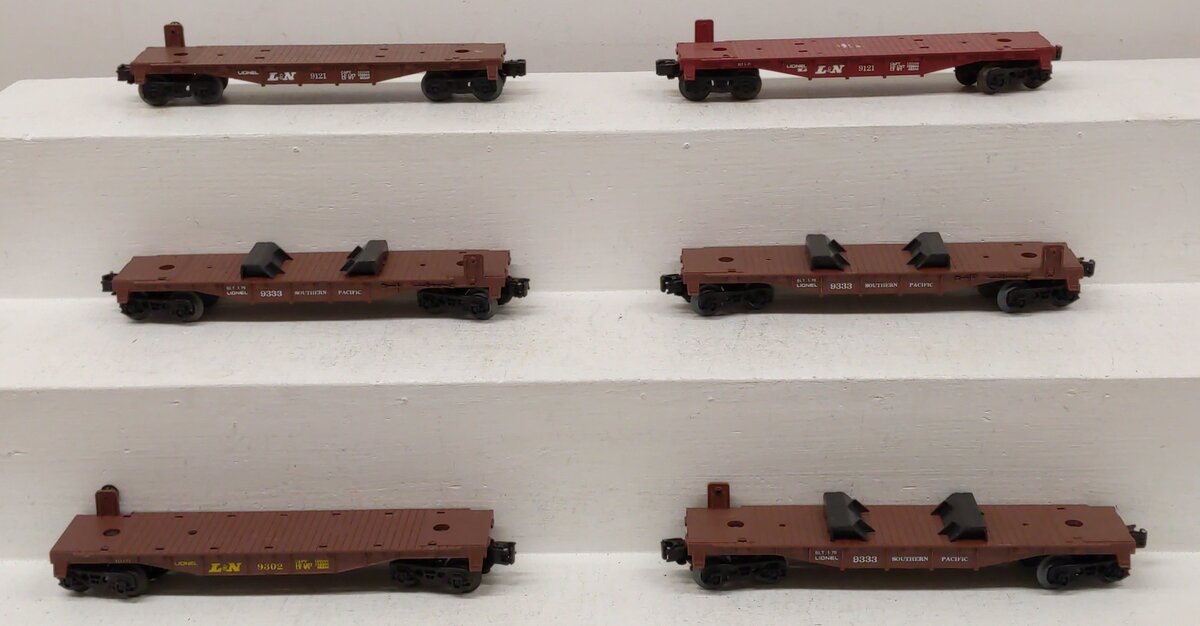 Assorted Lionel O Scale Flatcars [6] #9121 #9302 EX