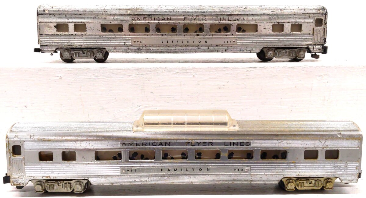 American Flyer Vintage S American Flyer Lines Passenger Cars: 961, 962 [2]