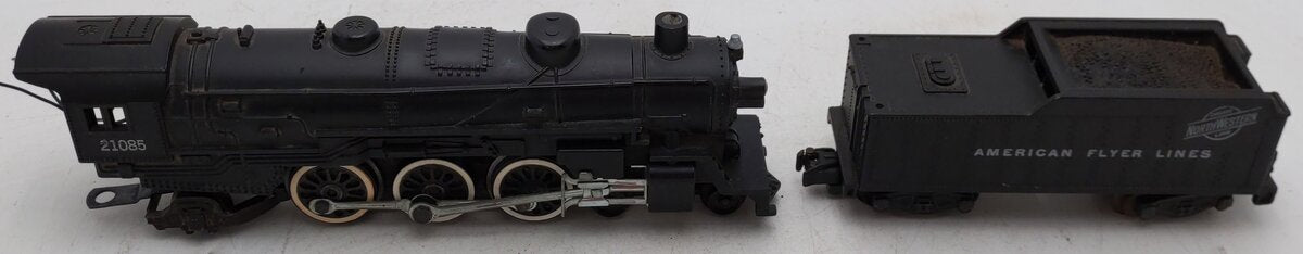 American Flyer 21085 Vintage S C&NW 4-6-2 Steam Locomotive & Tender VG