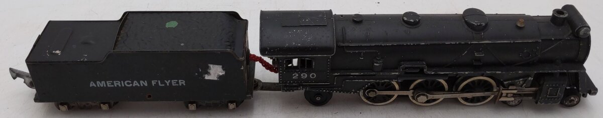 American Flyer 290 Vintage S 4-6-2 Die-Cast Steam Locomotive & Tender VG