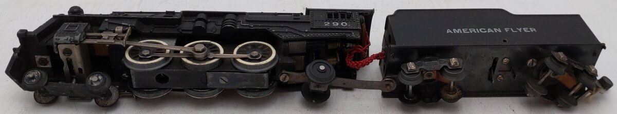 American Flyer 290 Vintage S 4-6-2 Die-Cast Steam Locomotive & Tender VG