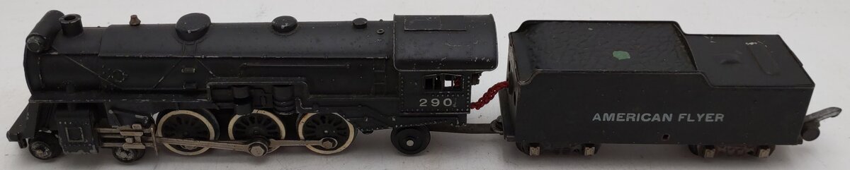 American Flyer 290 Vintage S 4-6-2 Die-Cast Steam Locomotive & Tender VG