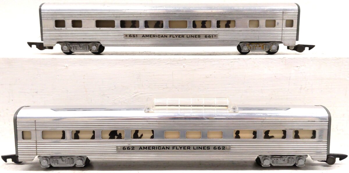 American Flyer Vintage S American Flyer Lines Passenger Cars: 661, 662 [2] VG