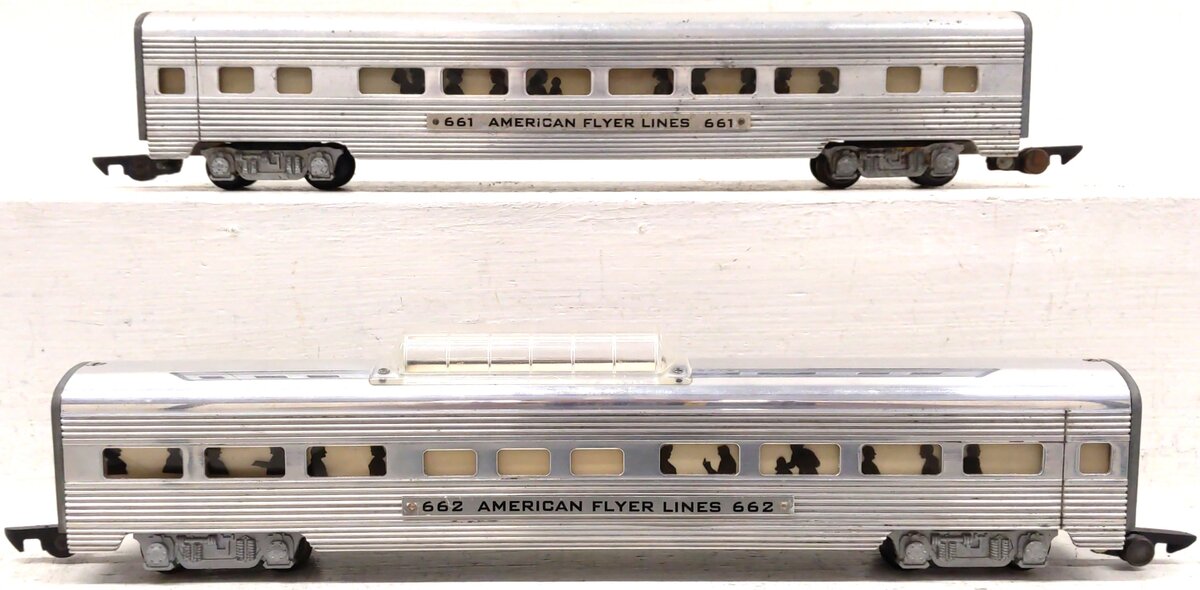 American Flyer Vintage S American Flyer Lines Passenger Cars: 661, 662 [2] VG