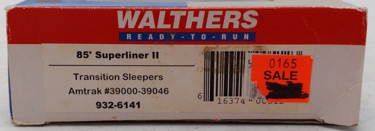 Walthers 932-6141 HO Scale Amtrak 85' Superliner Phase IV Transition Sleeper Car EX/Box