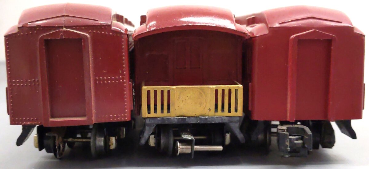 American Flyer S Assorted Red Passenger Cars: 953, 652, 654 [3] VG