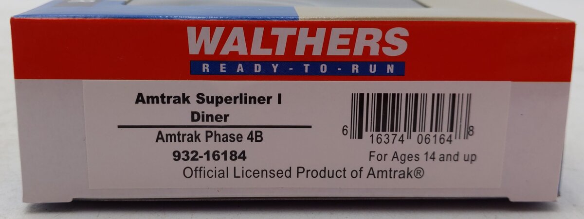 Walthers 932-16184 HO Amtrak Superliner 1 Diner Passenger Car EX/Box