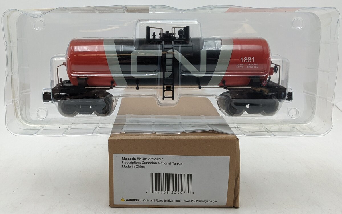 Menards 275-9097 O Scale Canadian National Tank Car #1881 NIB