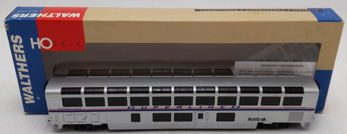 Walthers 932-6121 HO Amtrak Sightseer Lounge 85' Superliner II Car EX/Box