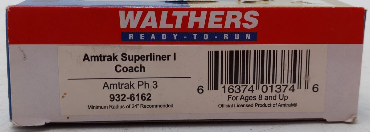 Walthers 932-6162 HO Amtrak Superliner Coach Passenger Car EX/Box