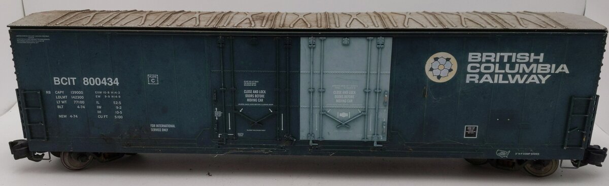 Aristo-Craft 50008P 53' British Columbia Evans Boxcar #800446 - Metal Wheels VG