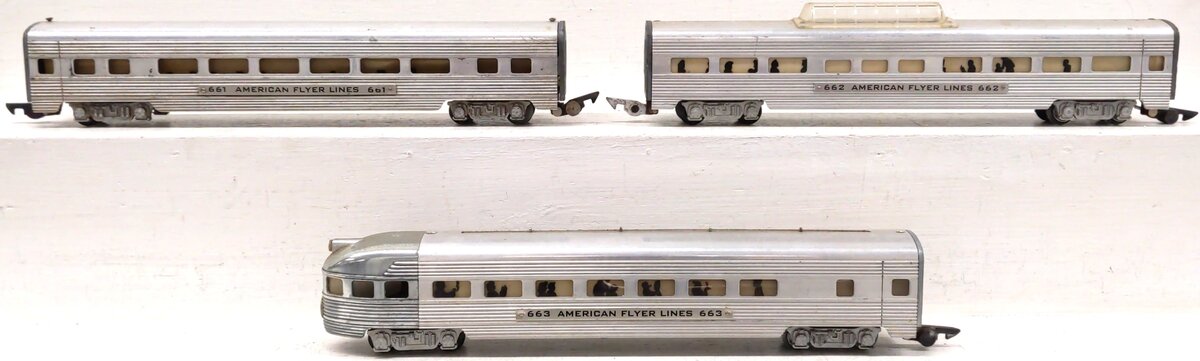 American Flyer Vintage S AFL Passenger Cars: 661, 662, 663 [3]