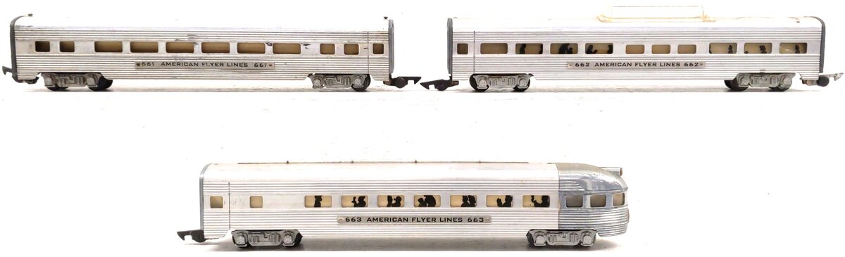 American Flyer Vintage S AFL Passenger Cars: 661, 662, 663 [3]