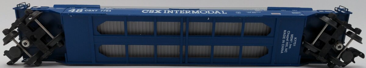 K-Line K7751 O CSX Well Flatcar w/Intermodal Containers #7764 VG/Box