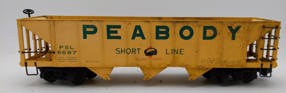 Bachmann G scale 6687 Peabody 3-Bay Hopper VG