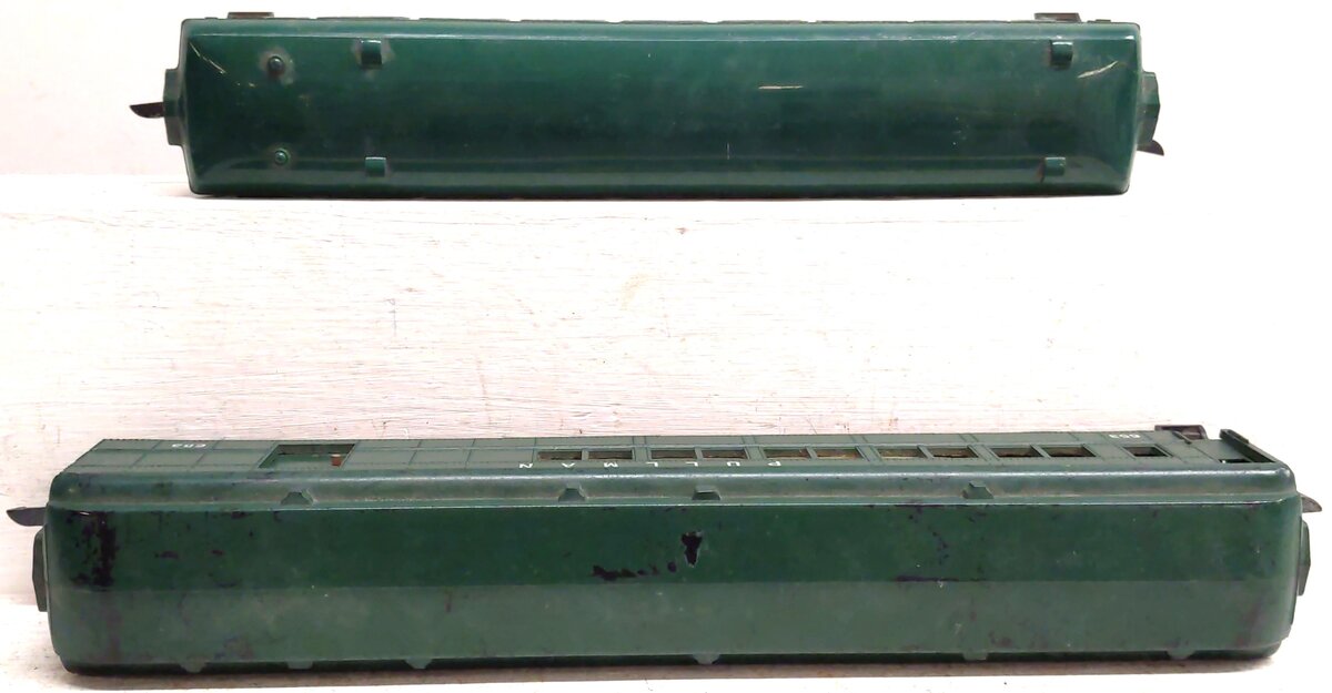 American Flyer Vintage S Green Passenger Cars: 650, 653 [2] VG