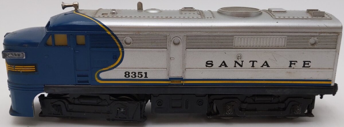 Lionel 6-8351 Santa Fe Blue & Silver Powered Alco A Unit VG