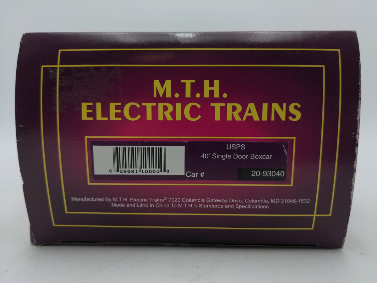 MTH 20-93040 O Gauge USPS Post Office Boxcar #4449 LN/Box