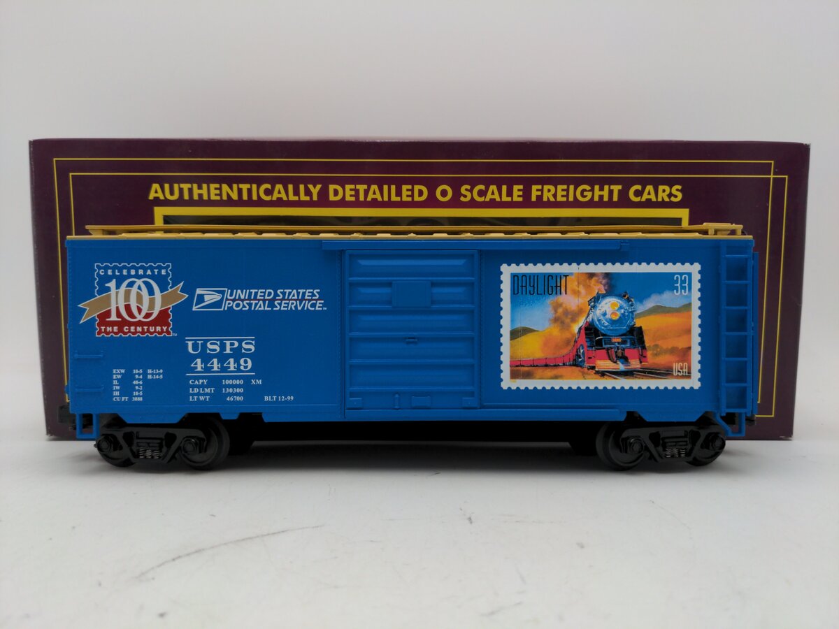 MTH 20-93040 O Gauge USPS Post Office Boxcar #4449 LN/Box