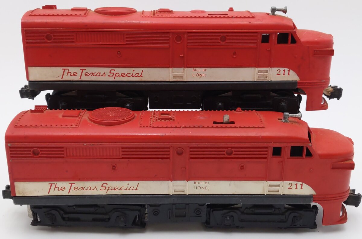 Lionel 211 Vintage O Texas Special AA Diesel Set VG