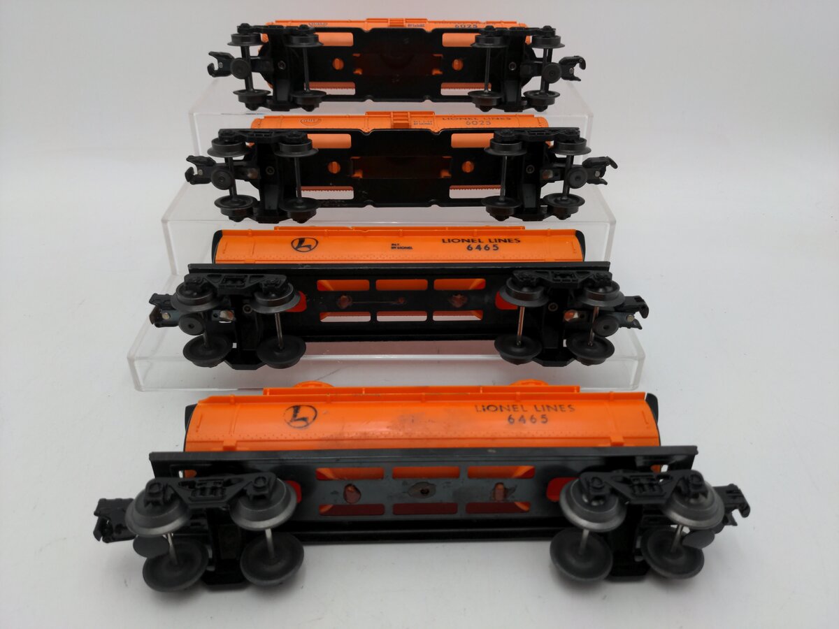 Lionel O Gauge Assorted Lionel Line Tank Cars: 6025, 6465 [4] VG