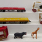 Bachmann G Flatcars with 3 Wagons & Circus Animals #162 #177 VG