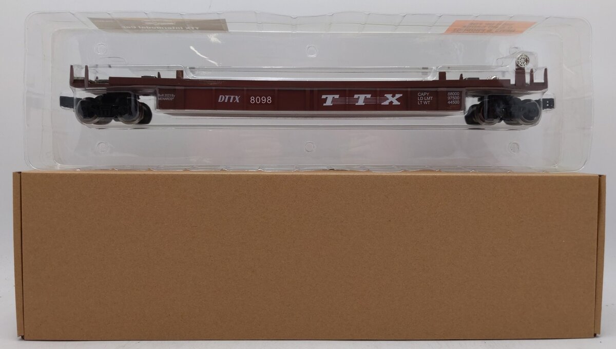 Menards 279-8373 O Gauge TTX Intermodal Car w/No Containers (Burgundy) MT/Box