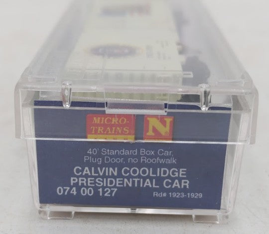 Micro-Trains 07400127 N Scale Calvin Coolidge 40' Boxcar #1923-1929 w/Ladders LN/Box