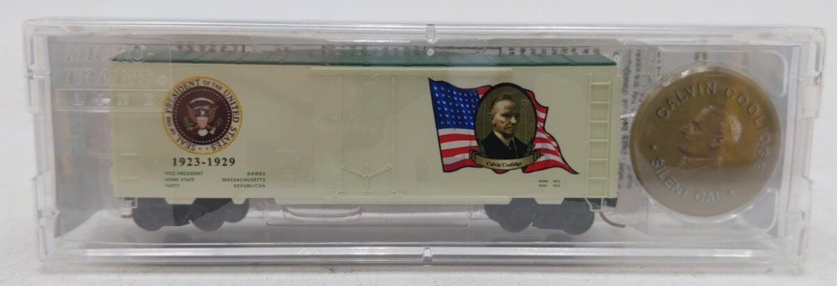 Micro-Trains 07400127 N Scale Calvin Coolidge 40' Boxcar #1923-1929 w/Ladders LN/Box