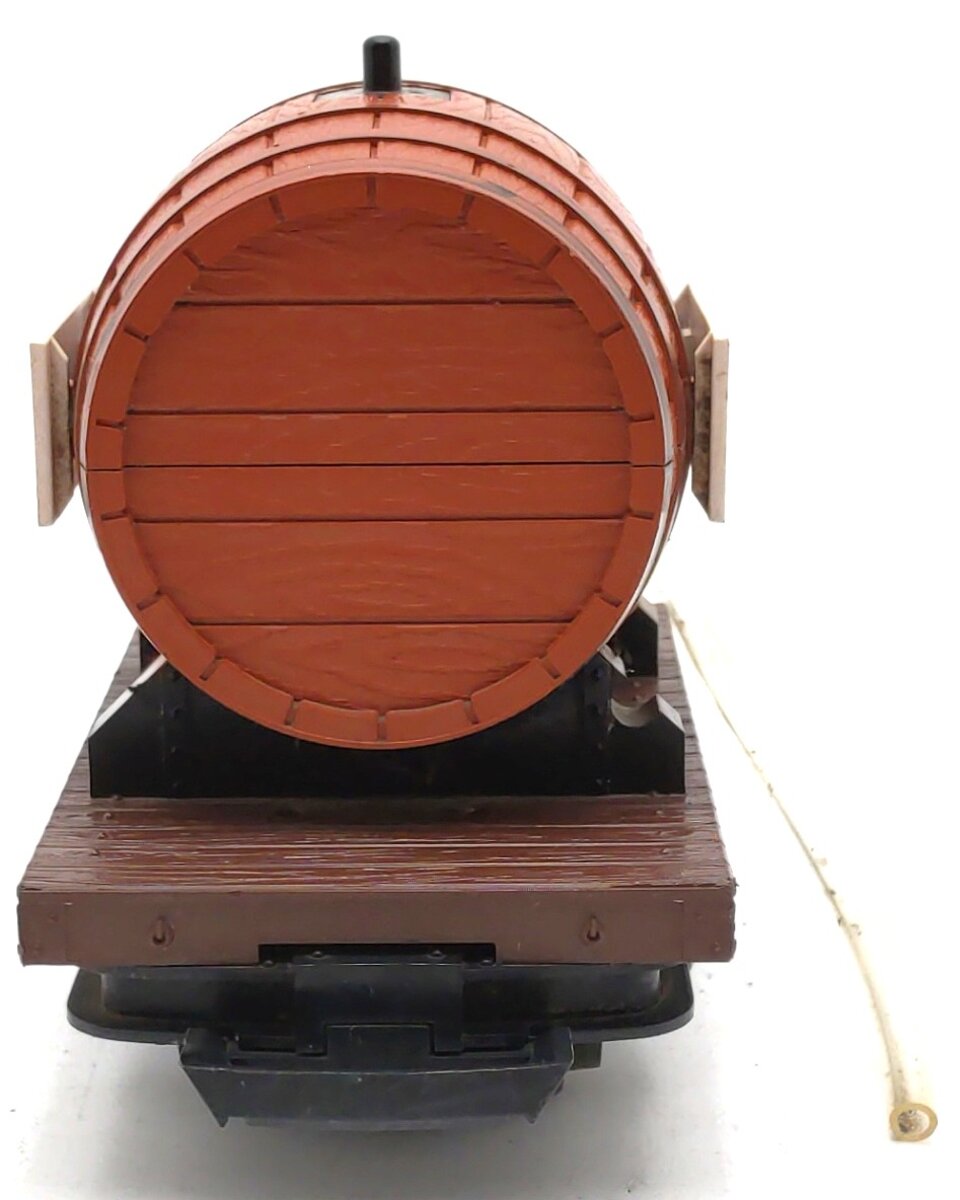 LGB 4047 G Scale Flatcar with Ferdinand Pieroth Whiskey Barrel VG