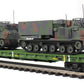 MTH 20-95468 O US Army 60' Flatcar with 2 M270 Rocket Launcher Vehicles #40210 EX/Box