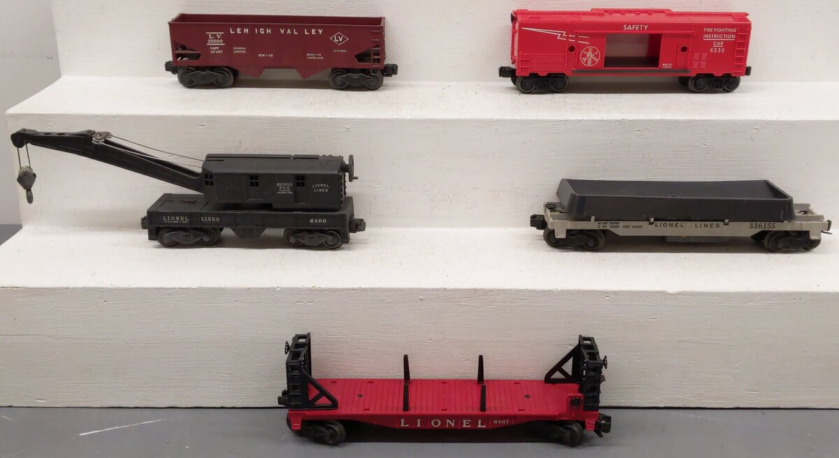 Lionel Vintage O Gauge Freight Cars #6467,3361,25000,6460,6530 [5] VG