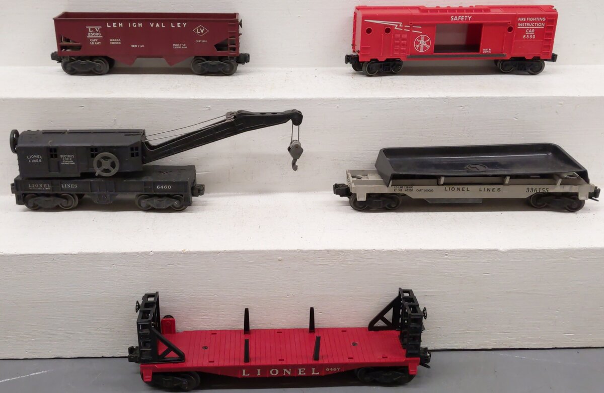 Lionel Vintage O Gauge Freight Cars #6467,3361,25000,6460,6530 [5] VG