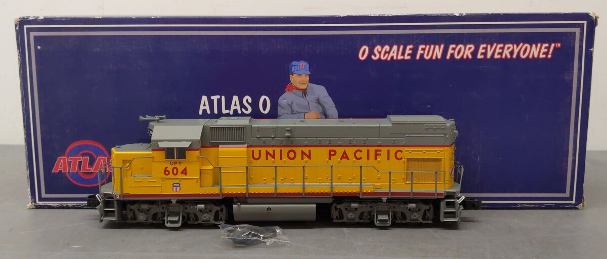 Atlas 0307-2 O Gauge Union Pacific Trainman GP15 Diesel Locomotive #604 (3-Rail) LN/Box