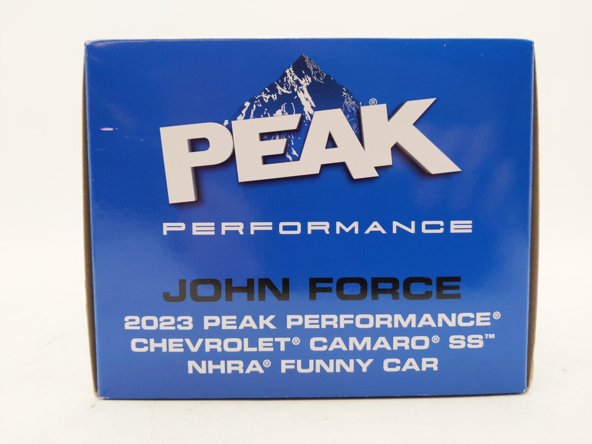 NHRA 1:24 John Force 2023 Peak Performance Chevrolet Camaro SS Funny Car LN/Box