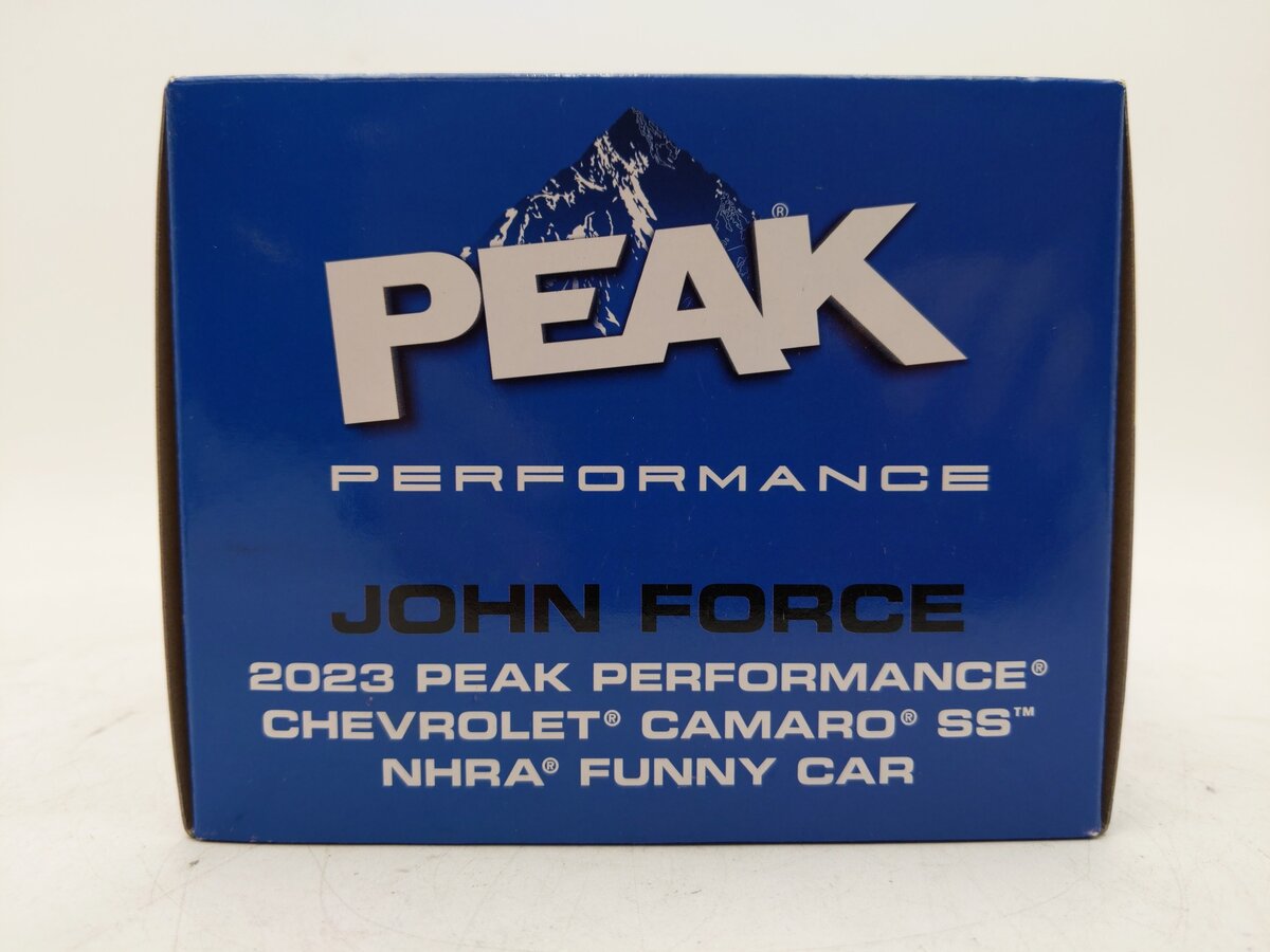 NHRA 1:24 John Force 2023 Peak Performance Chevrolet Camaro SS Funny Car LN/Box