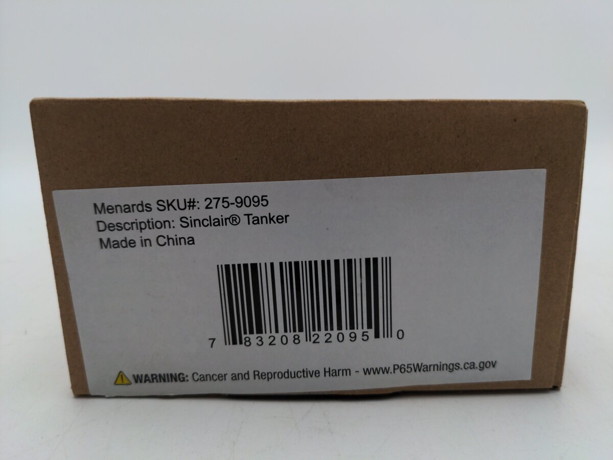 Menards 275-909 O Gauge Sinclair Tank Car #1192 NIB