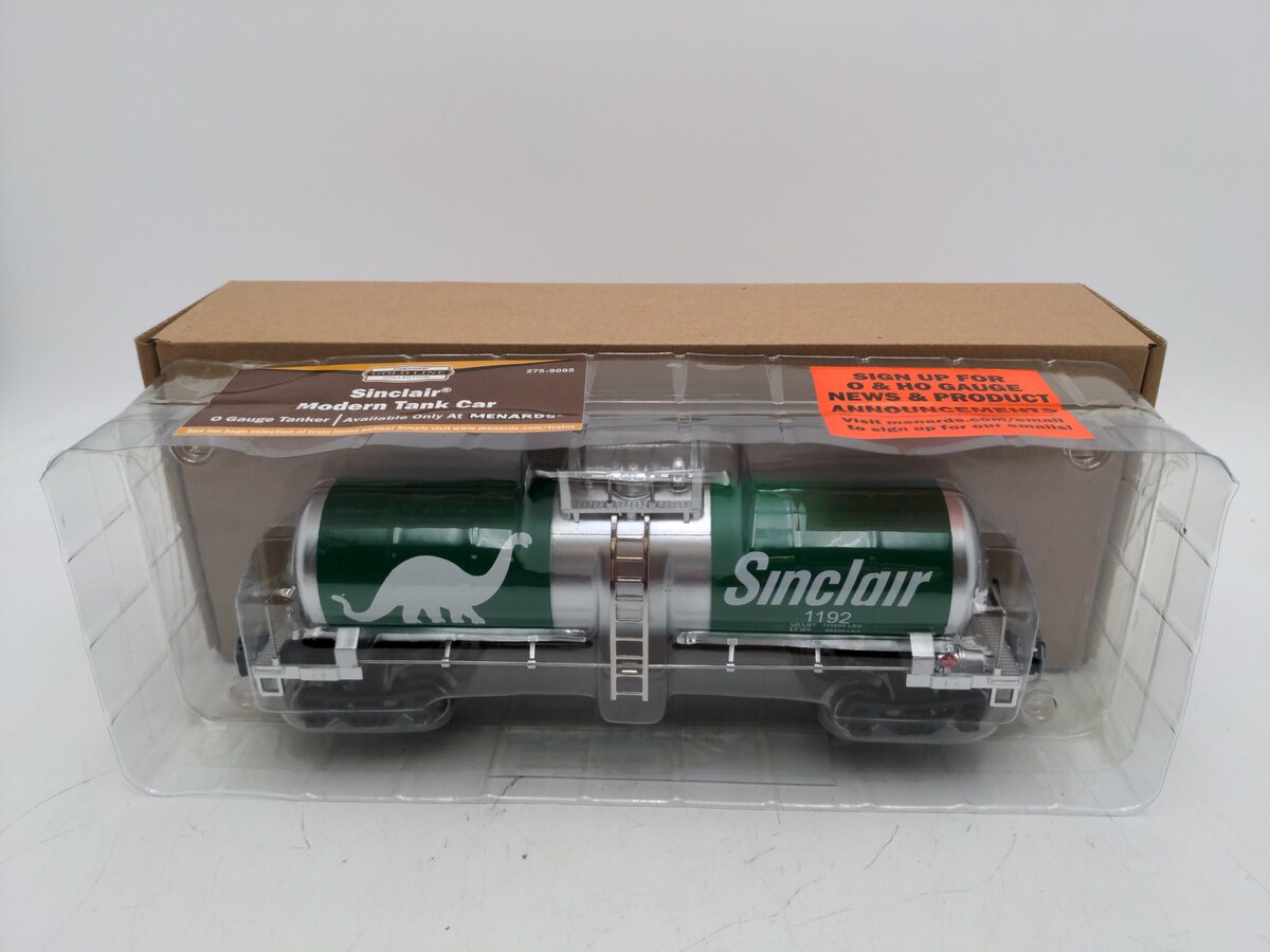Menards 275-909 O Gauge Sinclair Tank Car #1192 NIB