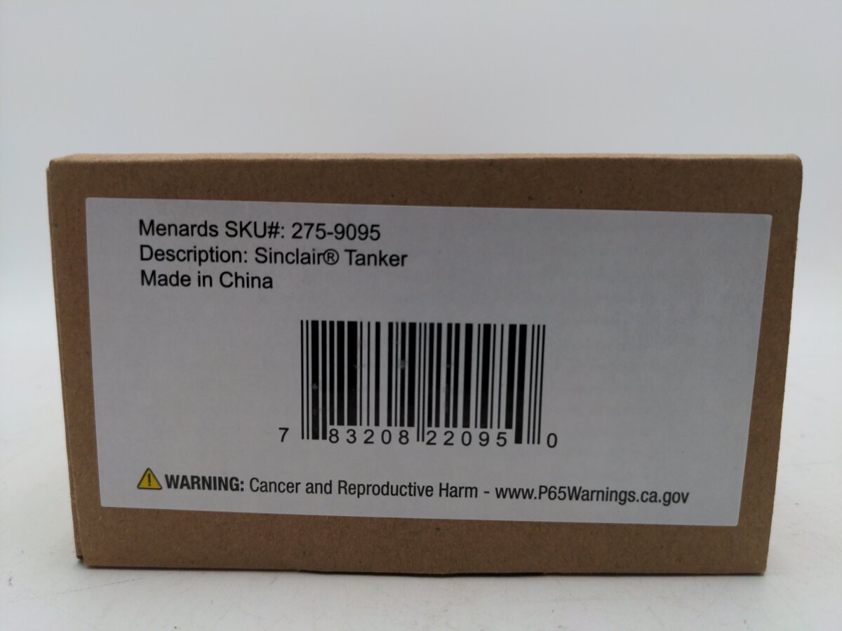 Menards 275-909 O Gauge Sinclair Tank Car #1192 NIB