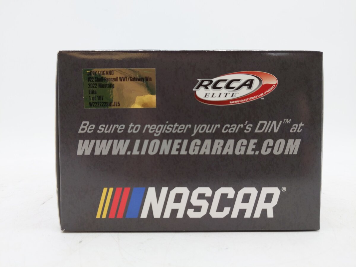 Lionel Racing 1:24 Joey Logano #22 Shell-Pennzoil WWT/Gateway Win 2022 Mustang LN/Box