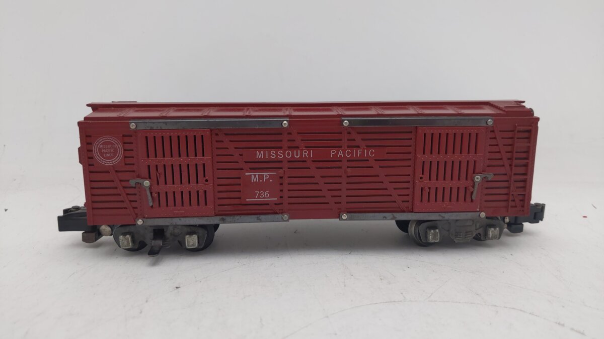 American Flyer 736 S Vintage Missouri Pacific Operating Stock Car VG