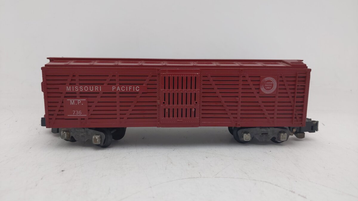 American Flyer 736 S Vintage Missouri Pacific Operating Stock Car VG