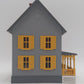 MTH 30-9001 O Scale Country House Building Gray w/ Yellow Shutters LN