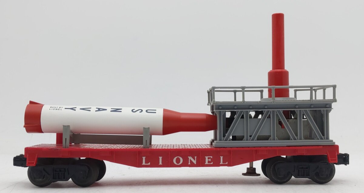 Lionel 6511-2 Vintage O Gauge Custom Flat Car w/Missel Load VG