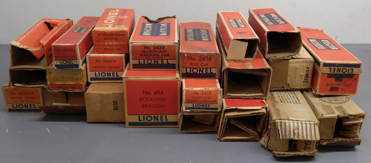 Lionel Vintage O Gauge Empty Boxes:2423,224,6462,494,6560,6466,2689 [22]/Box