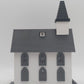 MTH 30-9002 O Gauge White Country Church with Gray Roof & Shutters #5 LN