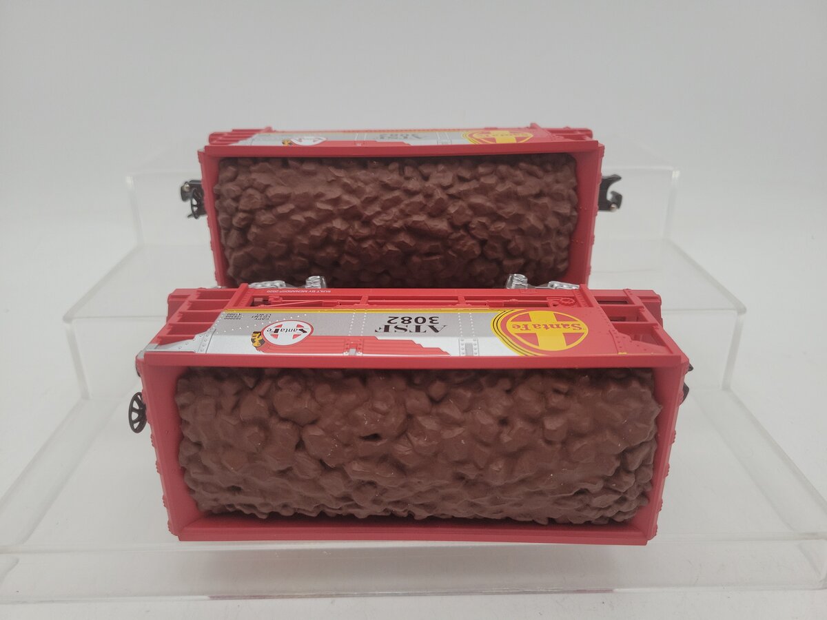 Menards 279-7096 O Gauge CUSTOM Santa Fe Ore Cars (Pack of 2) EX/Box