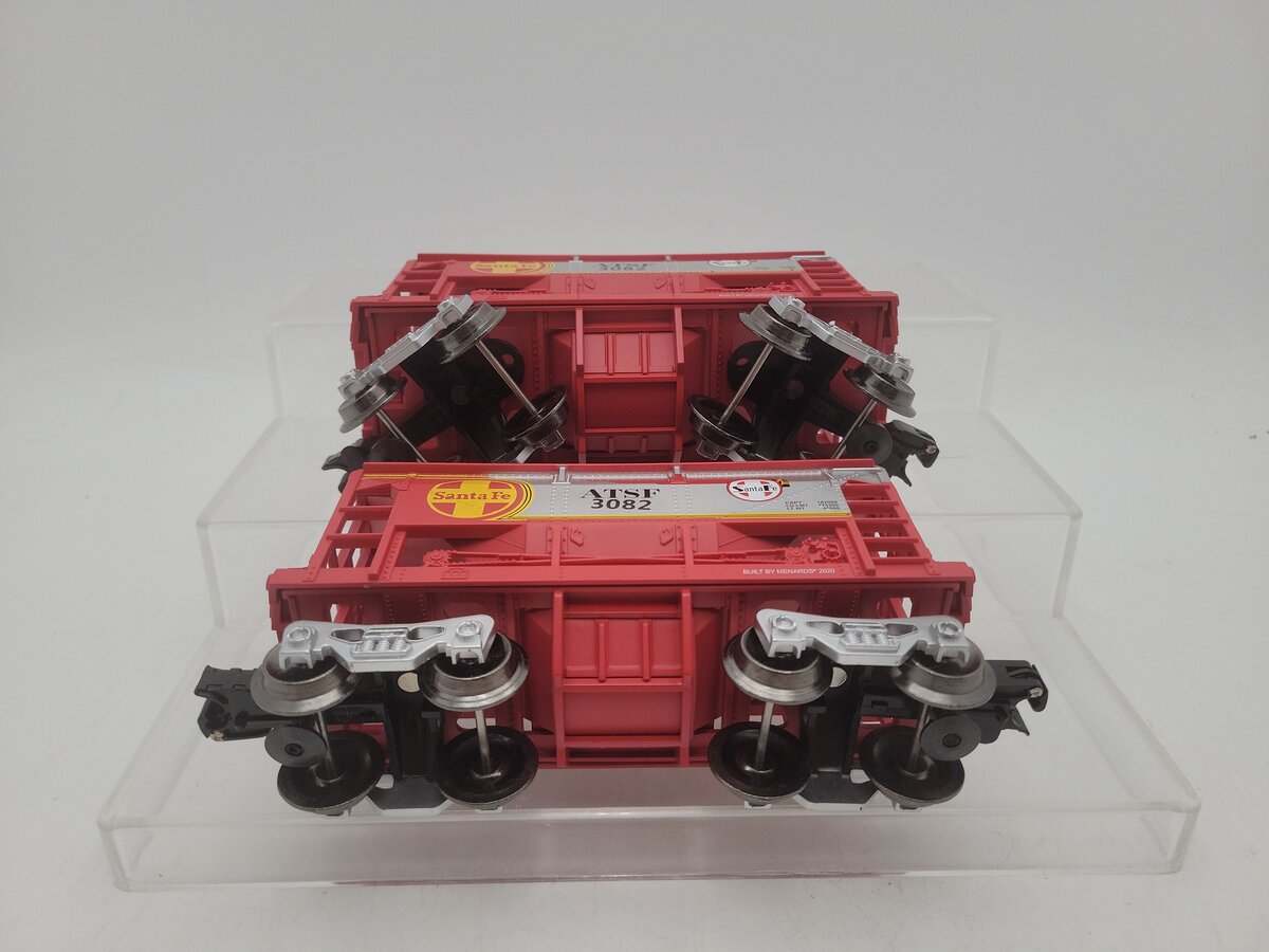 Menards 279-7096 O Gauge CUSTOM Santa Fe Ore Cars (Pack of 2) EX/Box
