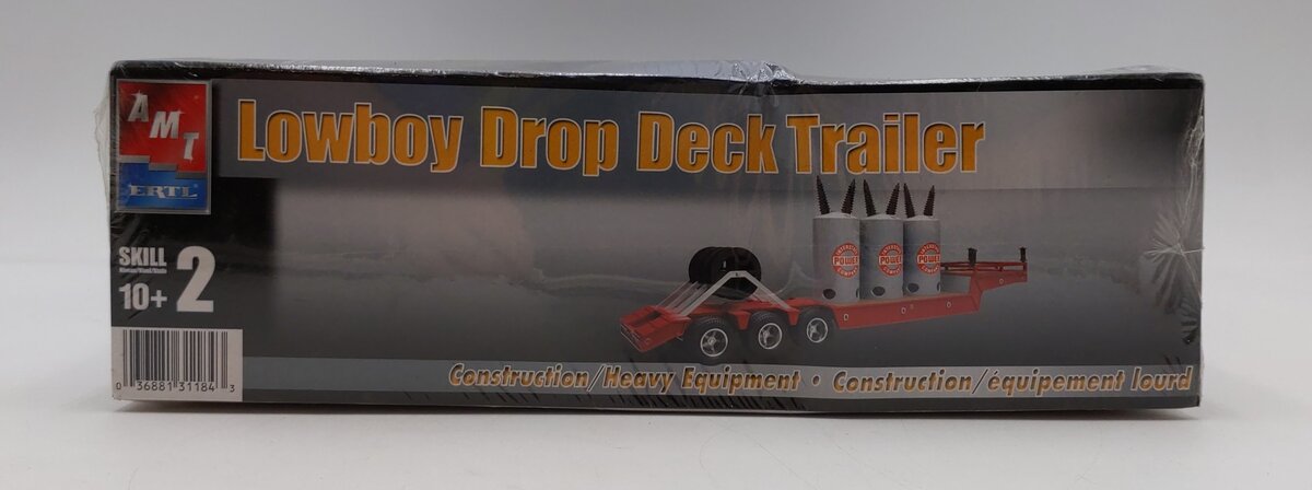 AMT ERTL 1:25 Scale Lowboy Drop Deck Trailer NIB